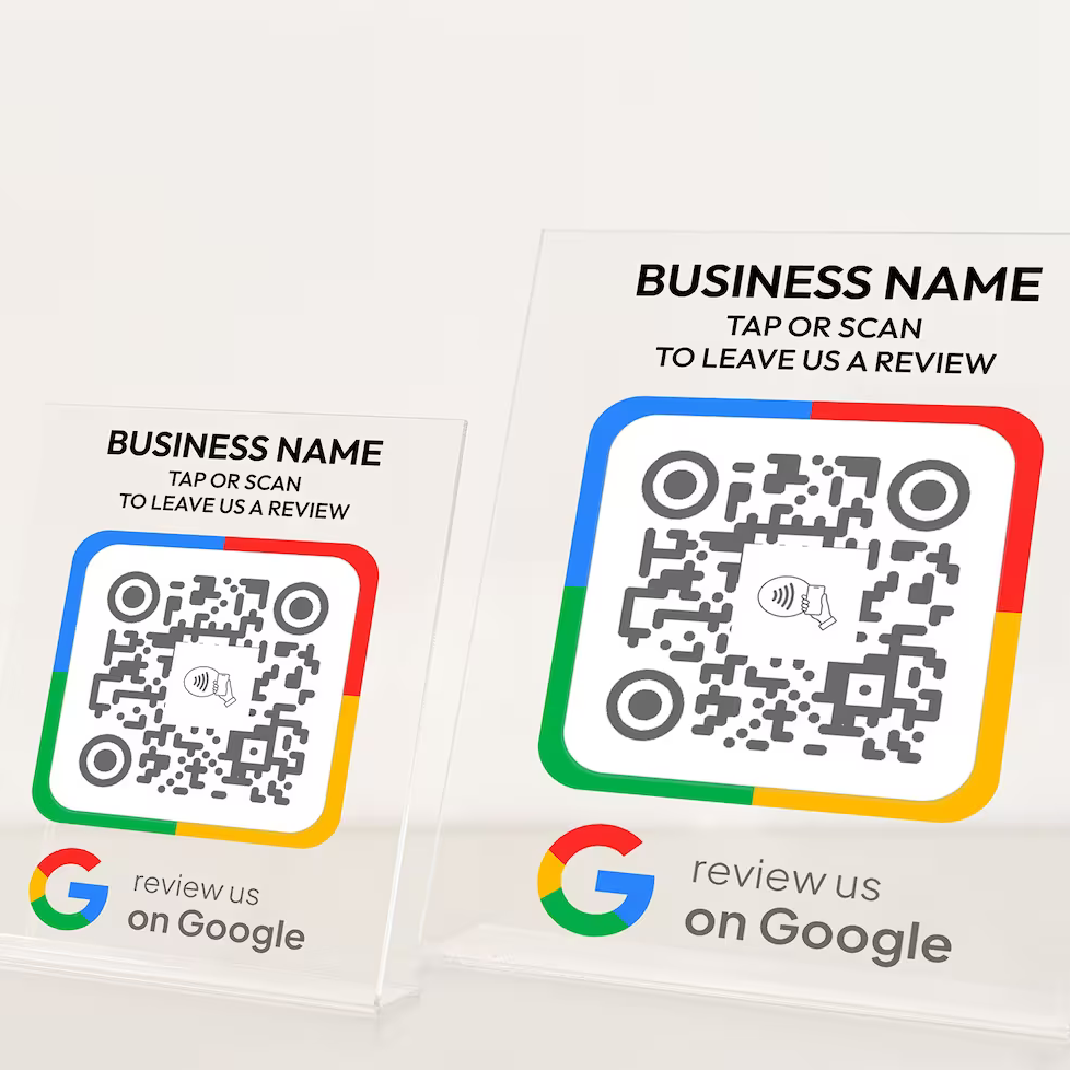 NFC Google Tap To Review Card